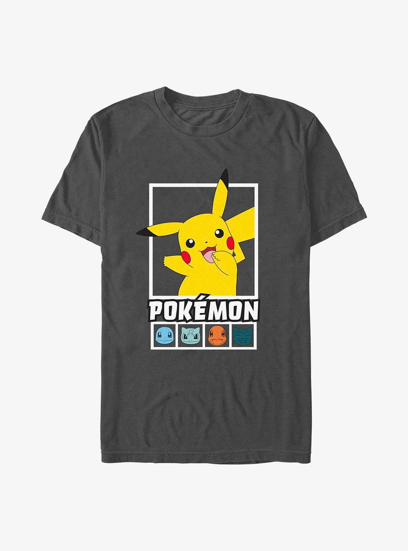 Pokemon Squares Team T-Shirt, CHARCOAL, hi-res