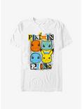 Pokemon Starters Rocks T-Shirt, WHITE, hi-res