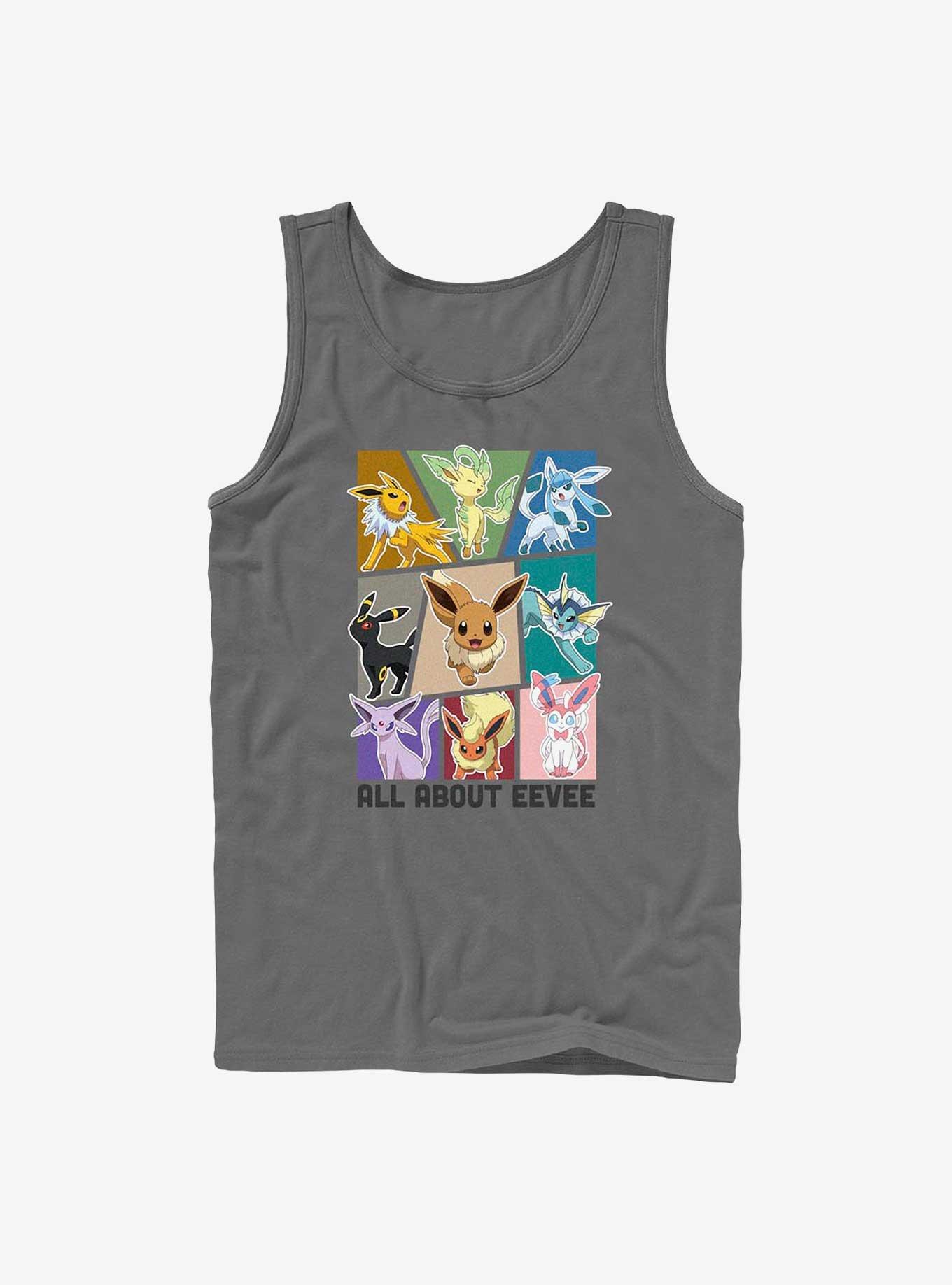 Pokemon All About Eevee Tank Top, CHARCOAL, hi-res