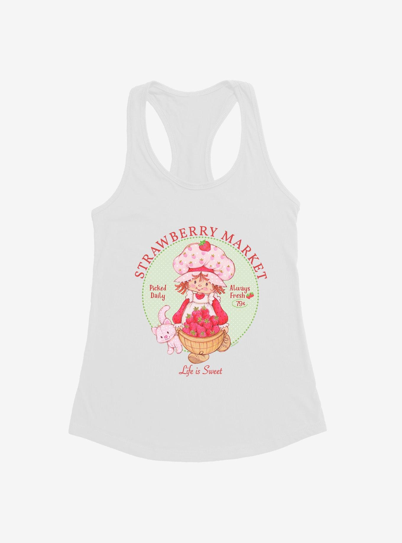 Strawberry Shortcake & Custard Strawberry Market Girls Tank Top