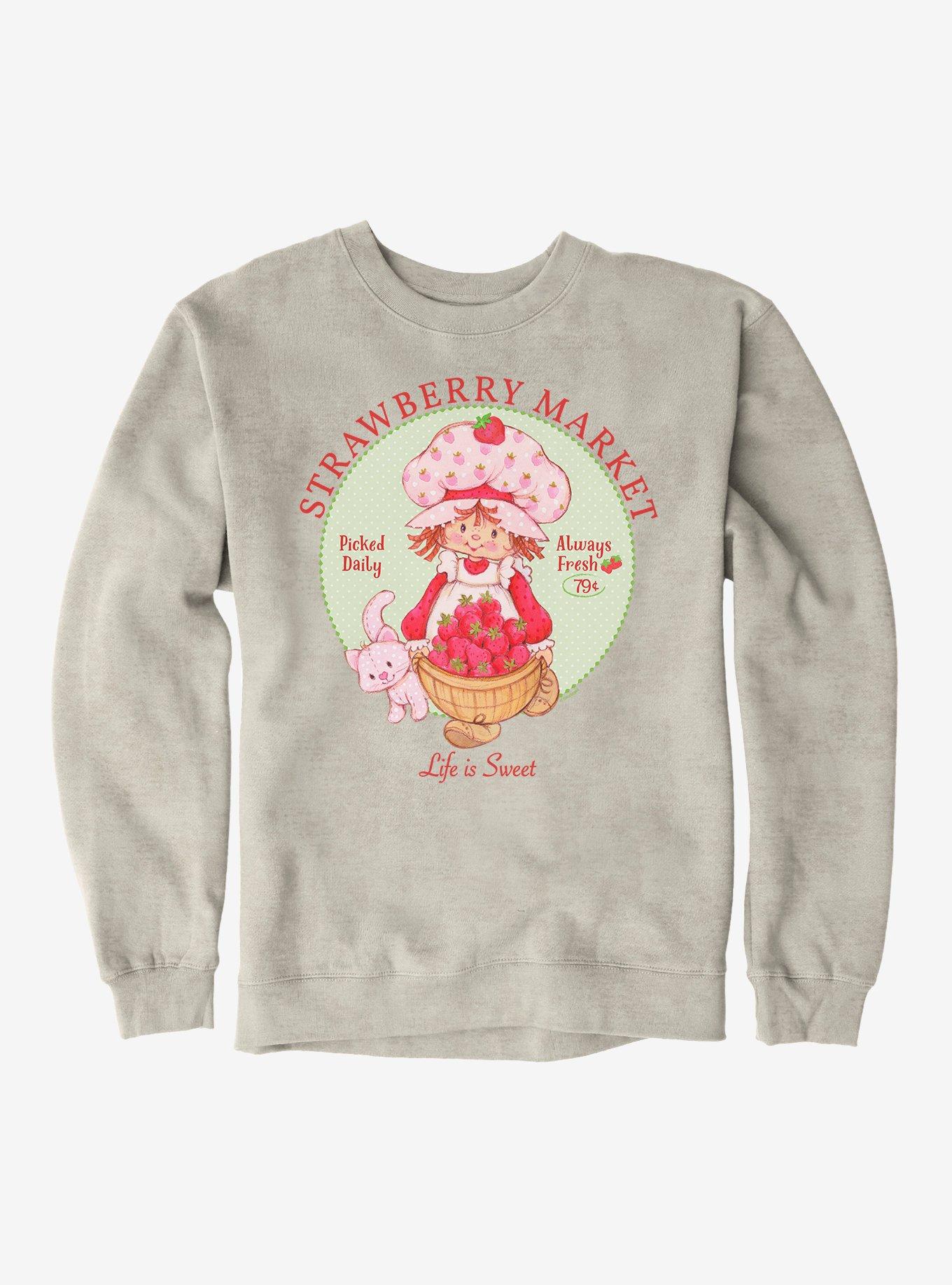 Strawberry Shortcake Strawberry Market Sweatshirt WHITE Hot Topic