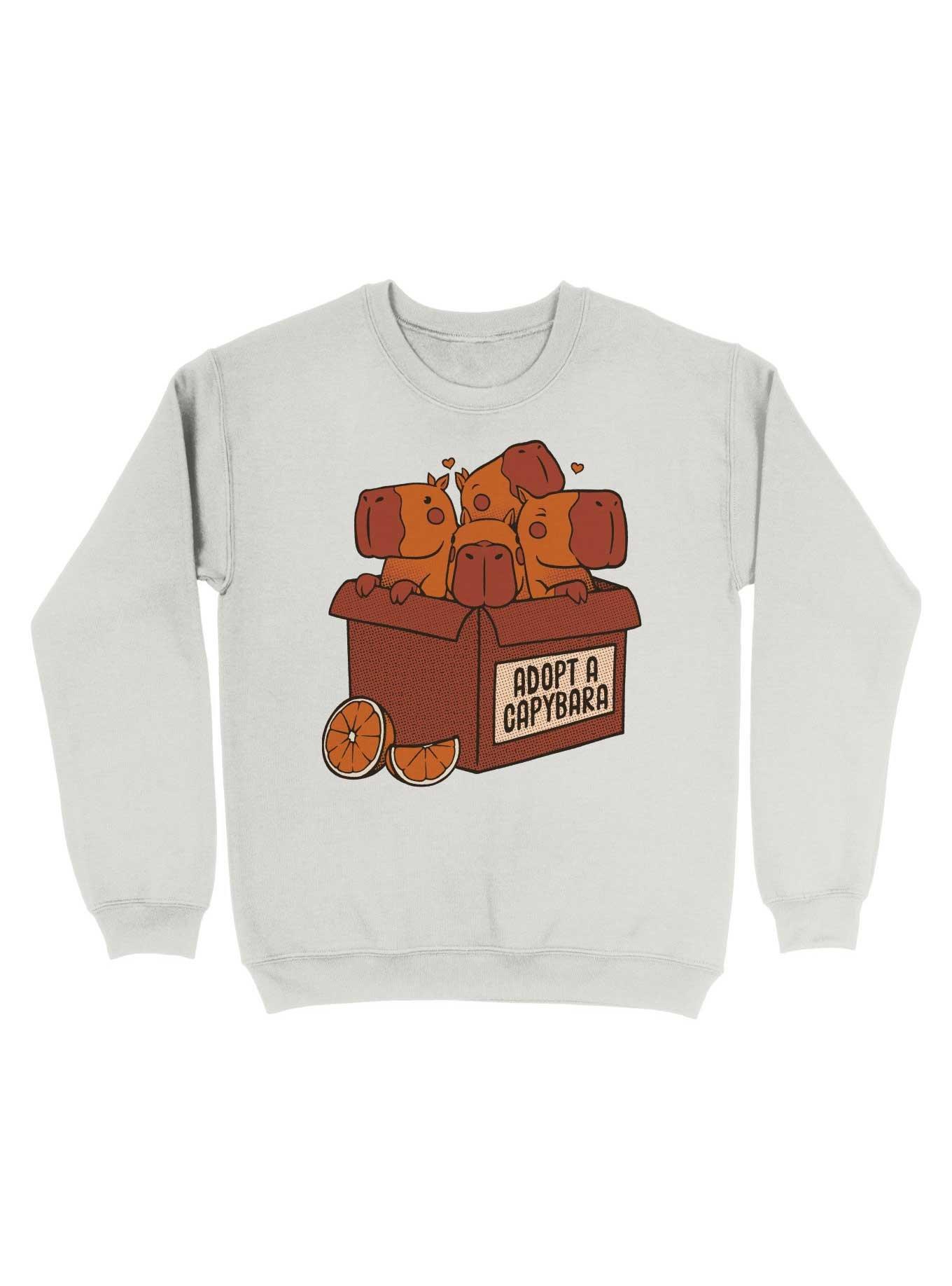 Adopt a Capybara Kawaii Capy Sweatshirt, , hi-res
