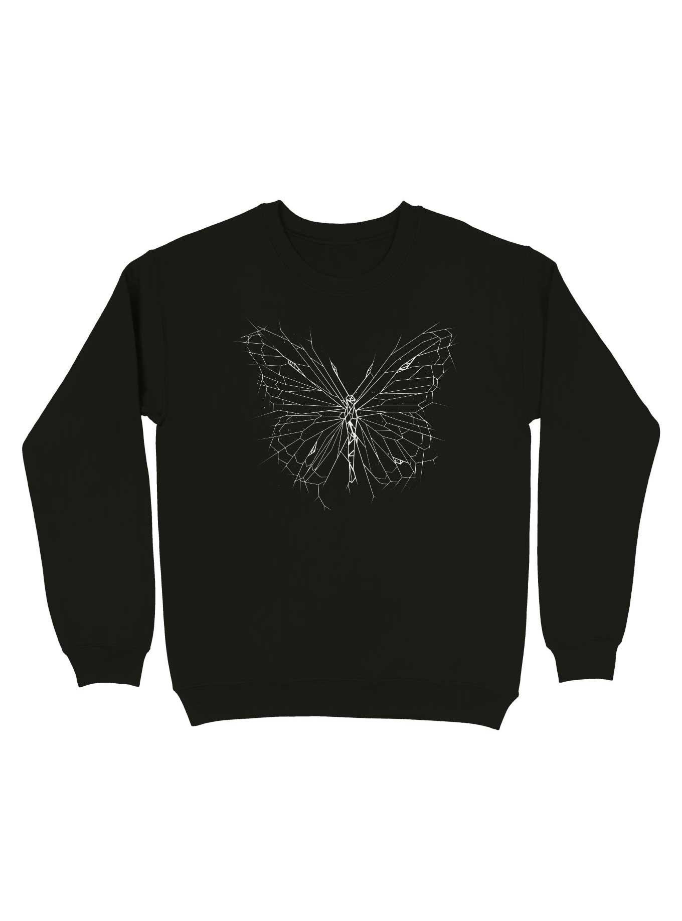 Broken Glass Butterfly Art Sweatshirt, , hi-res