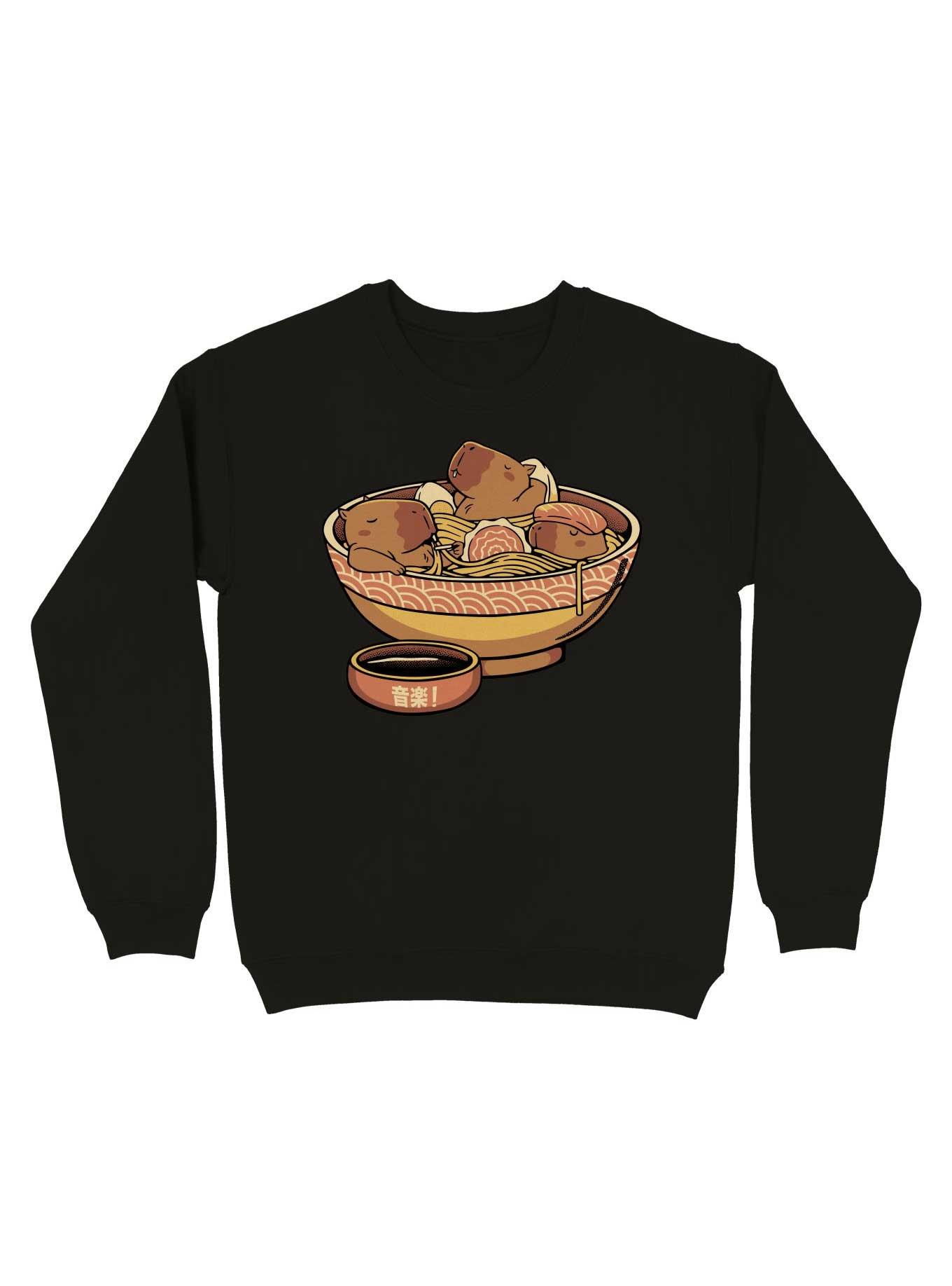 Capybara Cute Ramen Sweatshirt, , hi-res