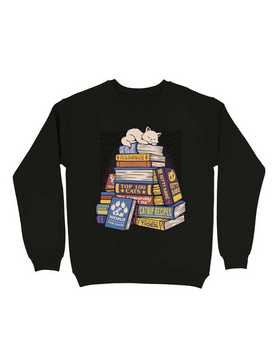 Cat Books Feline Library Sweatshirt, , hi-res