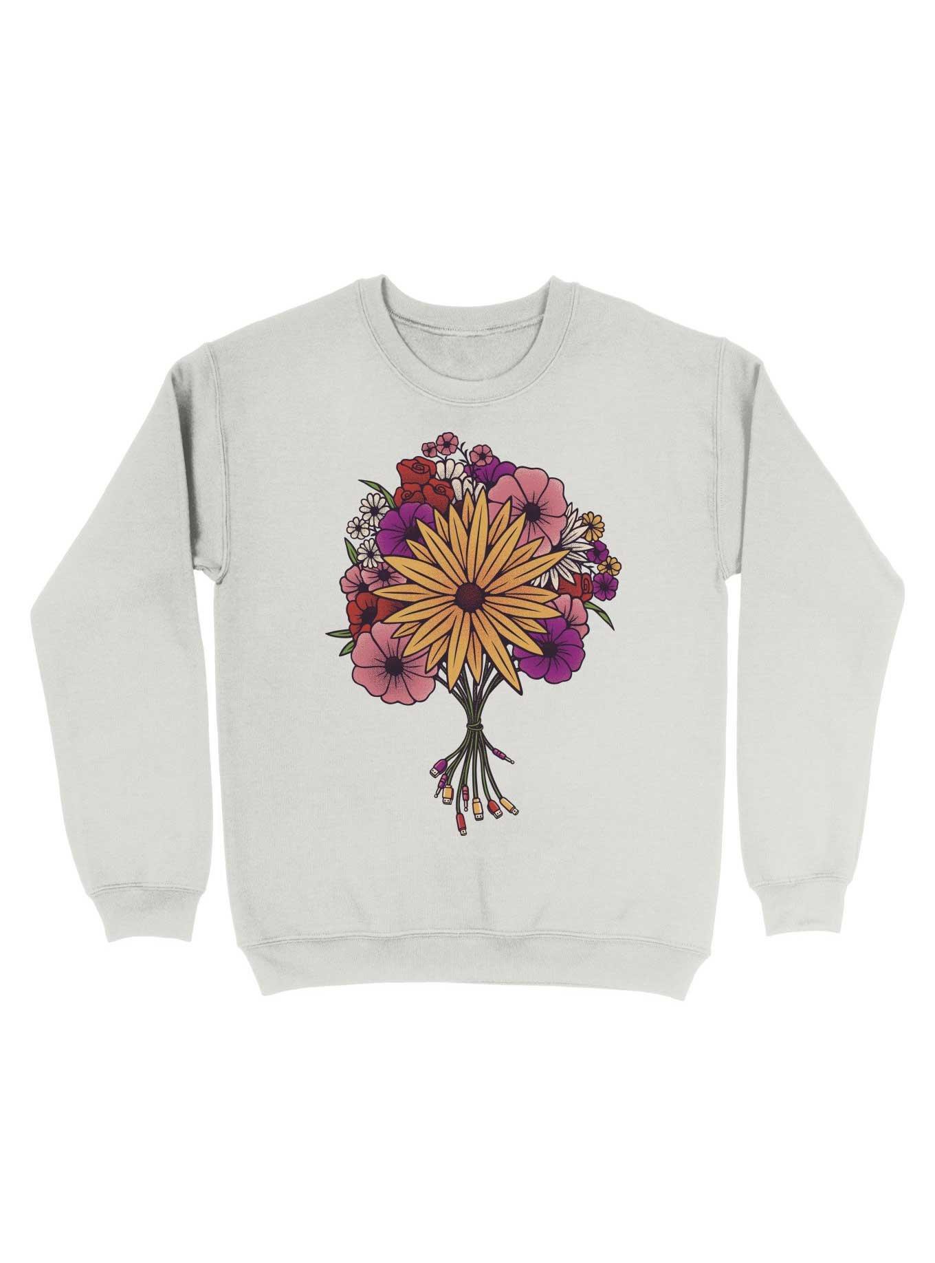 Flower Nature Connection Sweatshirt, WHITE, hi-res