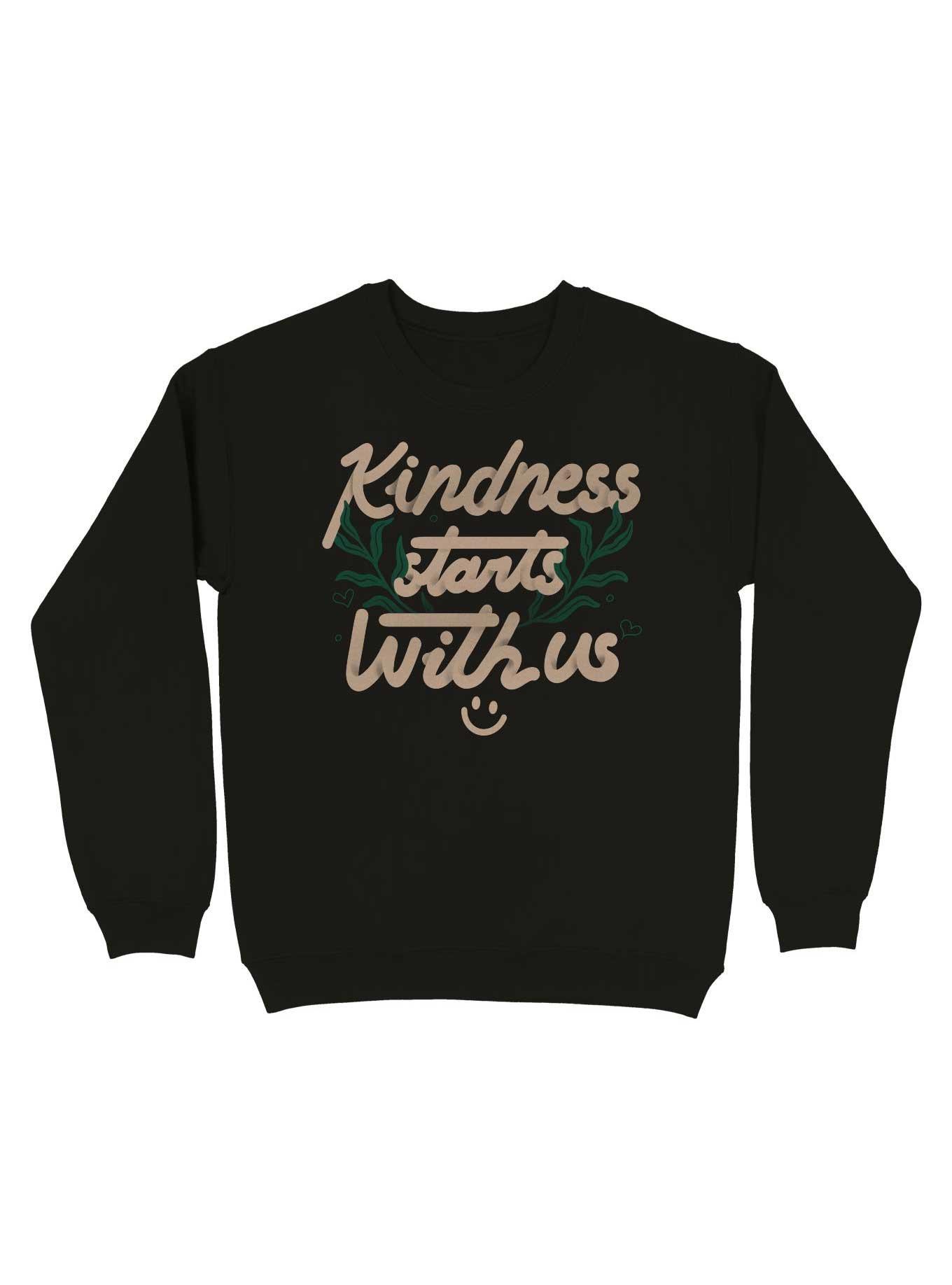 Kindness Starts With Us Sweatshirt, BLACK, hi-res