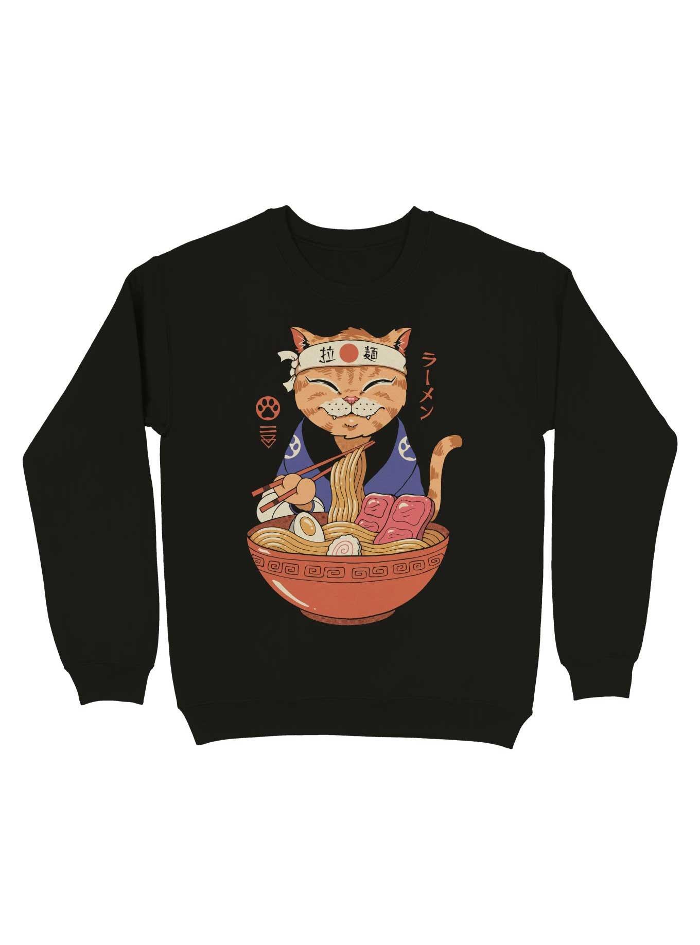 THRDLESS Neko Ramen Lover Cat Sweatshirt
