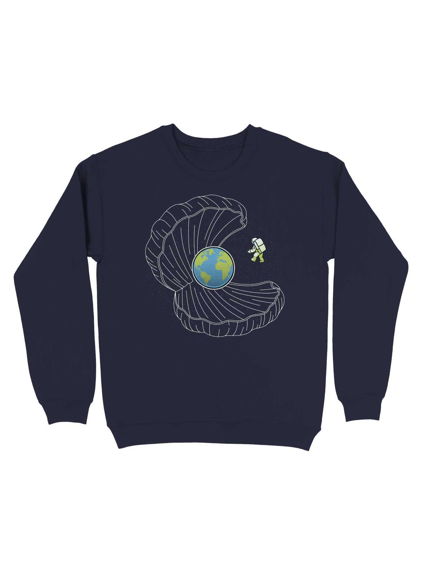 Oyster Pearl Earth Astronaut Sweatshirt, , hi-res