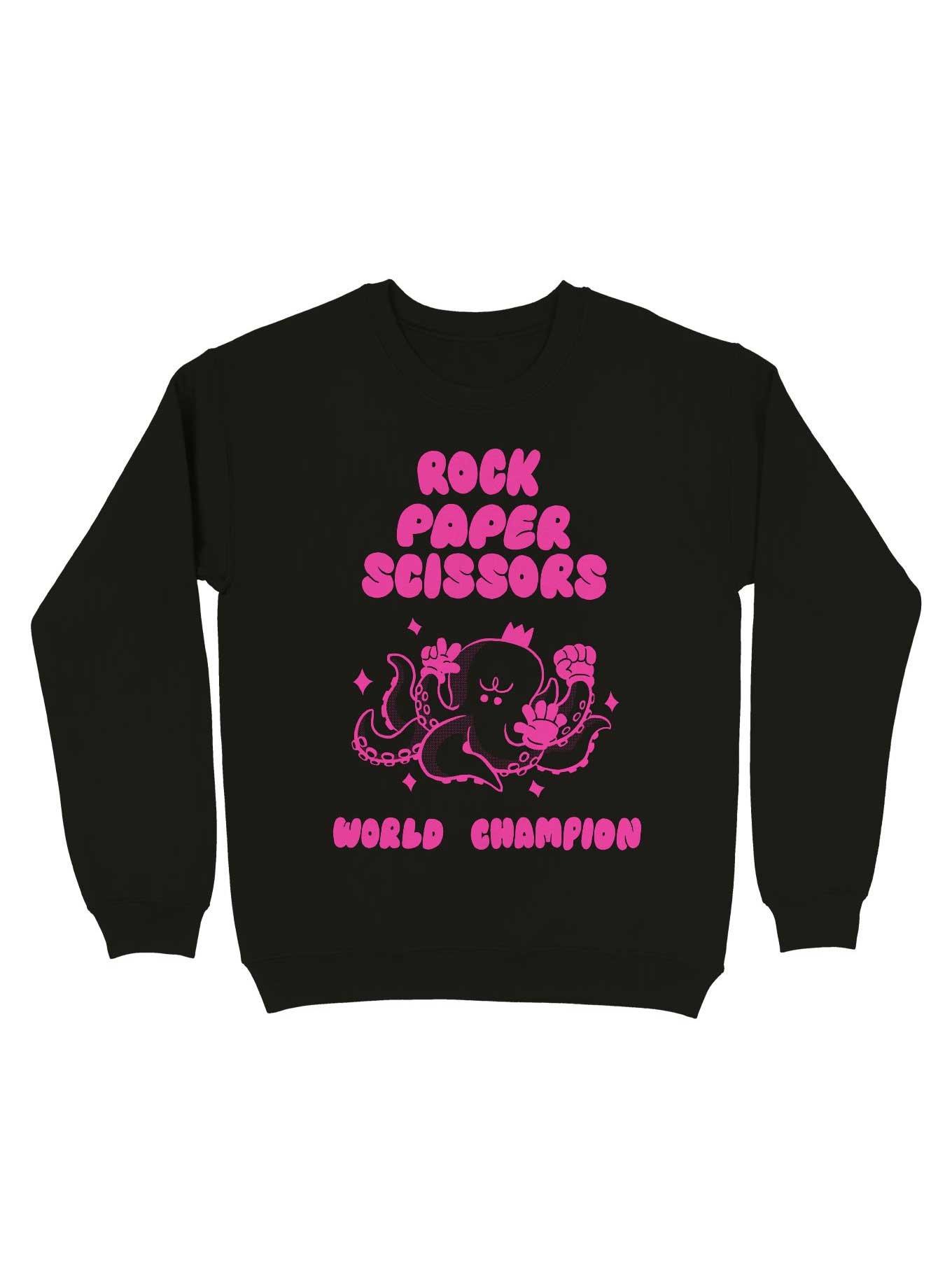 ROCK PAPER SCISSORS WORLD CHAMPION Sweatshirt, BLACK, hi-res