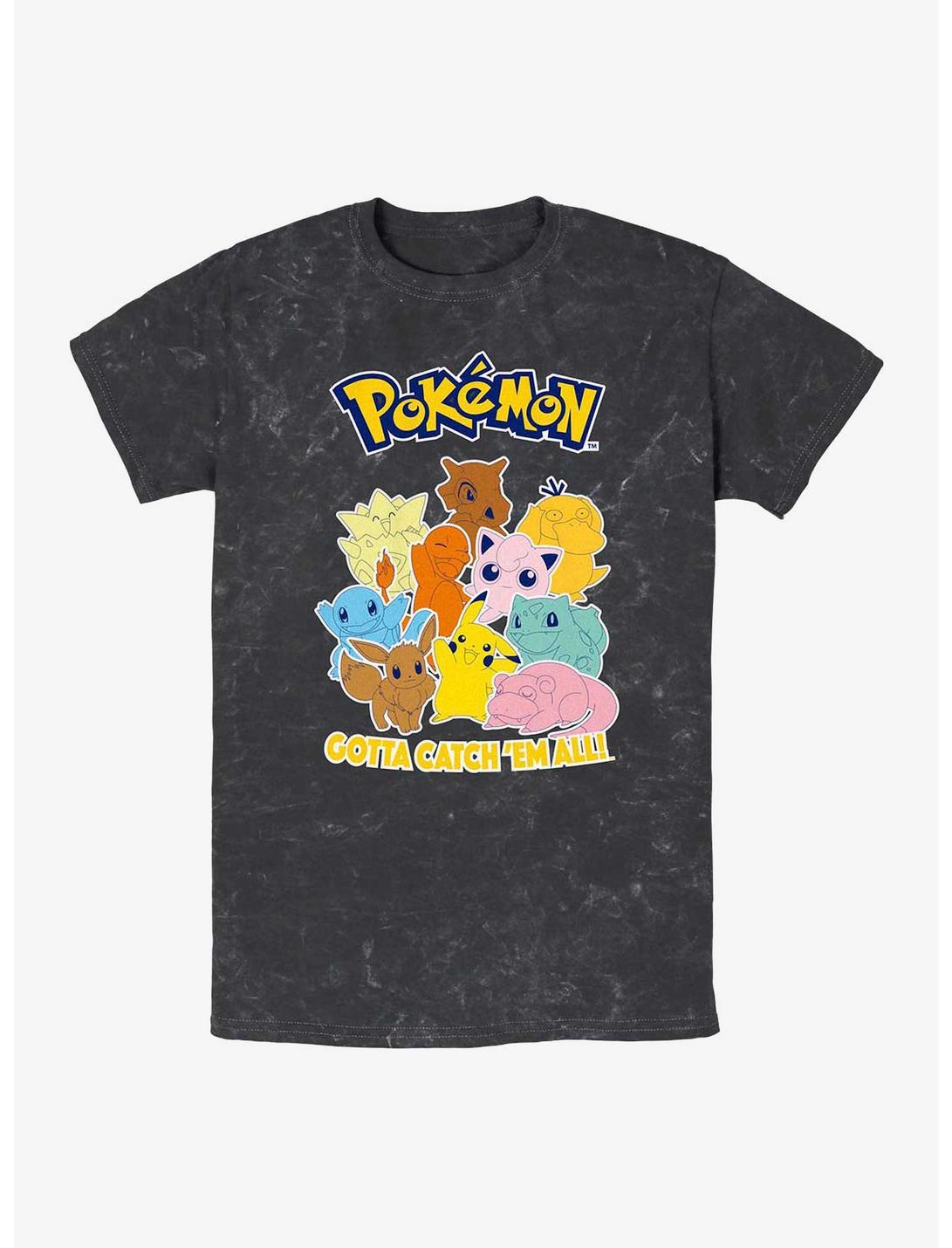 Pokemon Gotta Catch 'Em All Mineral Wash T-Shirt, BLACK, hi-res