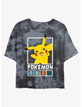 Pokemon Squares Team Womens Tie-Dye Crop T-Shirt, , hi-res