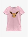 Pokemon Eevee Face Youth Girls T-Shirt, PINK, hi-res