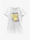 Pokemon Retro Party Pikachu Youth Girls T-Shirt, WHITE, hi-res