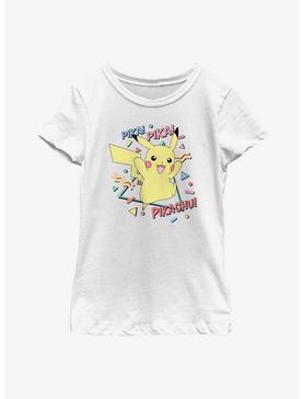 Pokemon Retro Party Pikachu Youth Girls T-Shirt, , hi-res