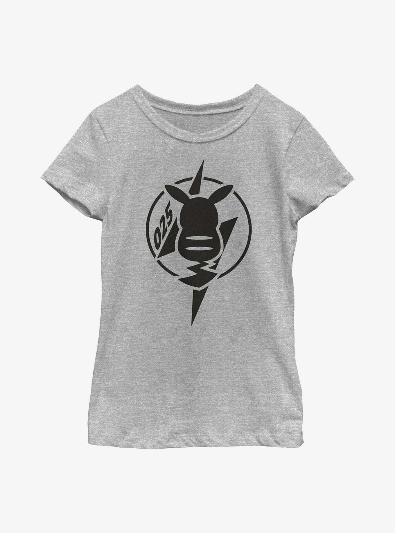 Pokemon Pikachu Simple Badge Youth Girls T-Shirt, , hi-res