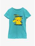 Pokemon Pikachu Laugh Youth Girls T-Shirt, TAHI BLUE, hi-res