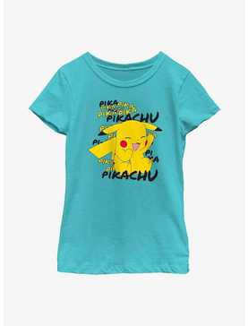 Pokemon Pikachu Laugh Youth Girls T-Shirt, , hi-res
