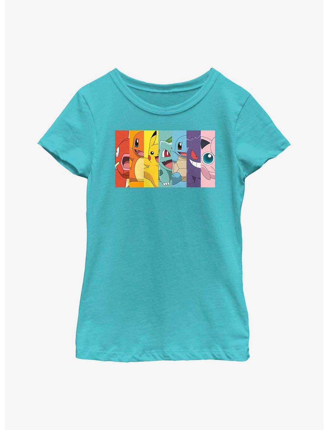 Pokemon Generation 1 Rainbow Youth Girls T-Shirt, TAHI BLUE, hi-res