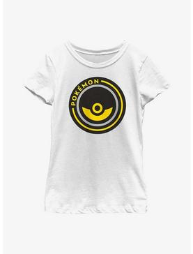 Plus Size Pokemon Pokeball Circle Badge Youth Girls T-Shirt, , hi-res