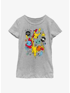 Pokemon Rockstars Collage Youth Girls T-Shirt, , hi-res