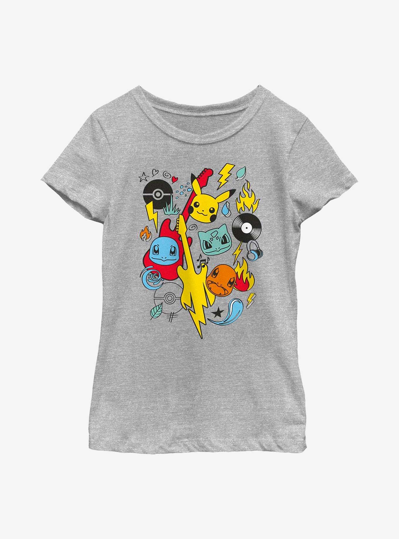 Pokemon Rockstars Collage Youth Girls T-Shirt, ATH HTR, hi-res