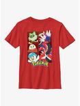 Pokemon Koraidon Generation 9 Starters Youth T-Shirt, RED, hi-res