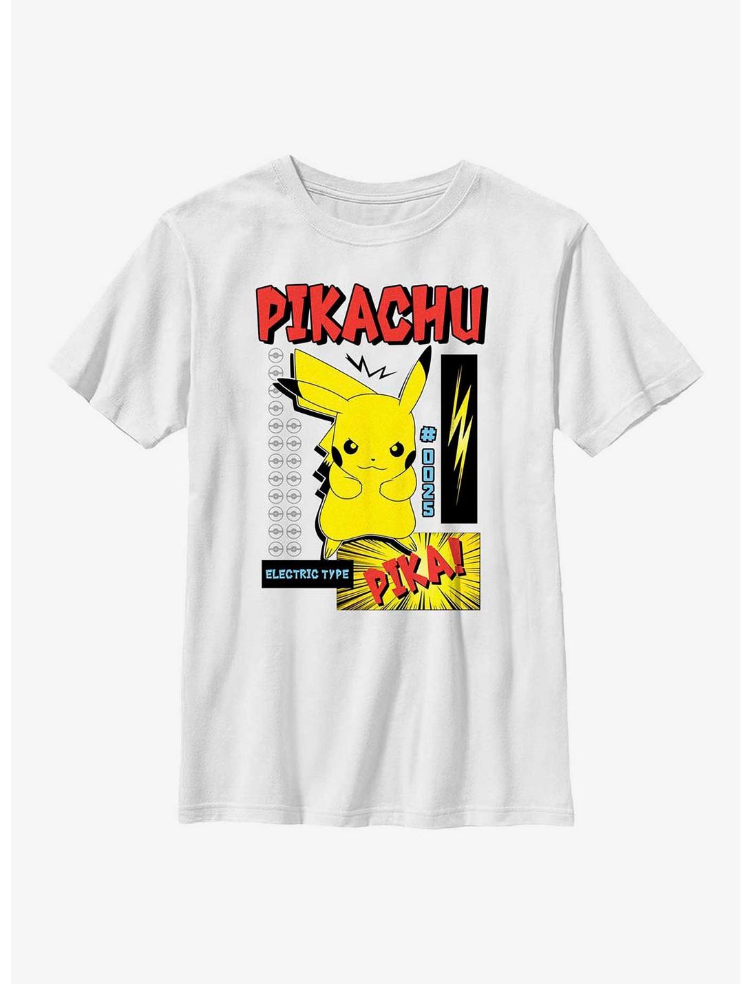 Pokemon Pikachu Electric Type Youth T-Shirt, WHITE, hi-res