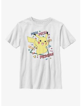 Pokemon Retro Party Pikachu Youth T-Shirt, , hi-res