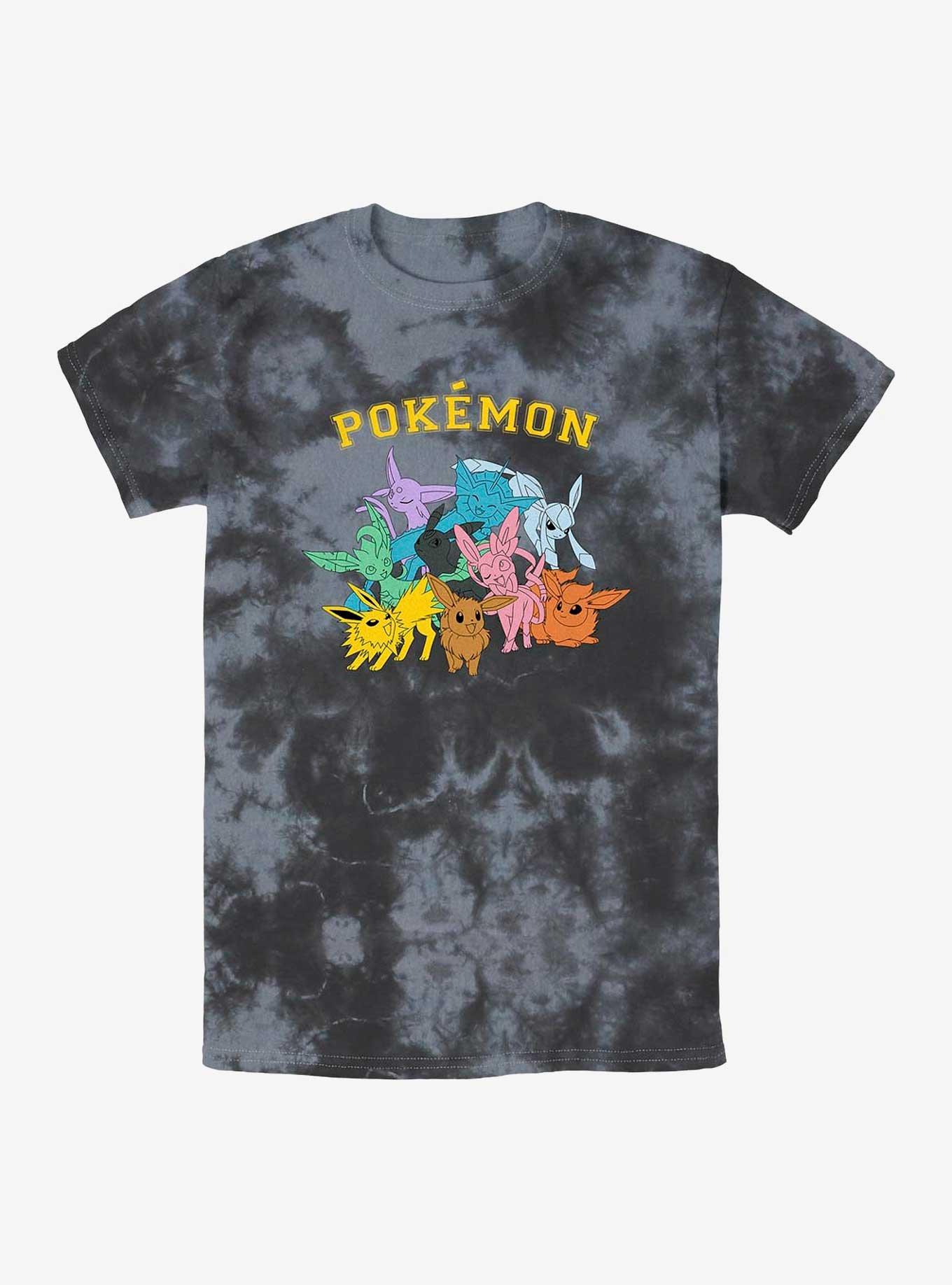 Pokemon Eeveelutions Tie-Dye T-Shirt, BLKCHAR, hi-res