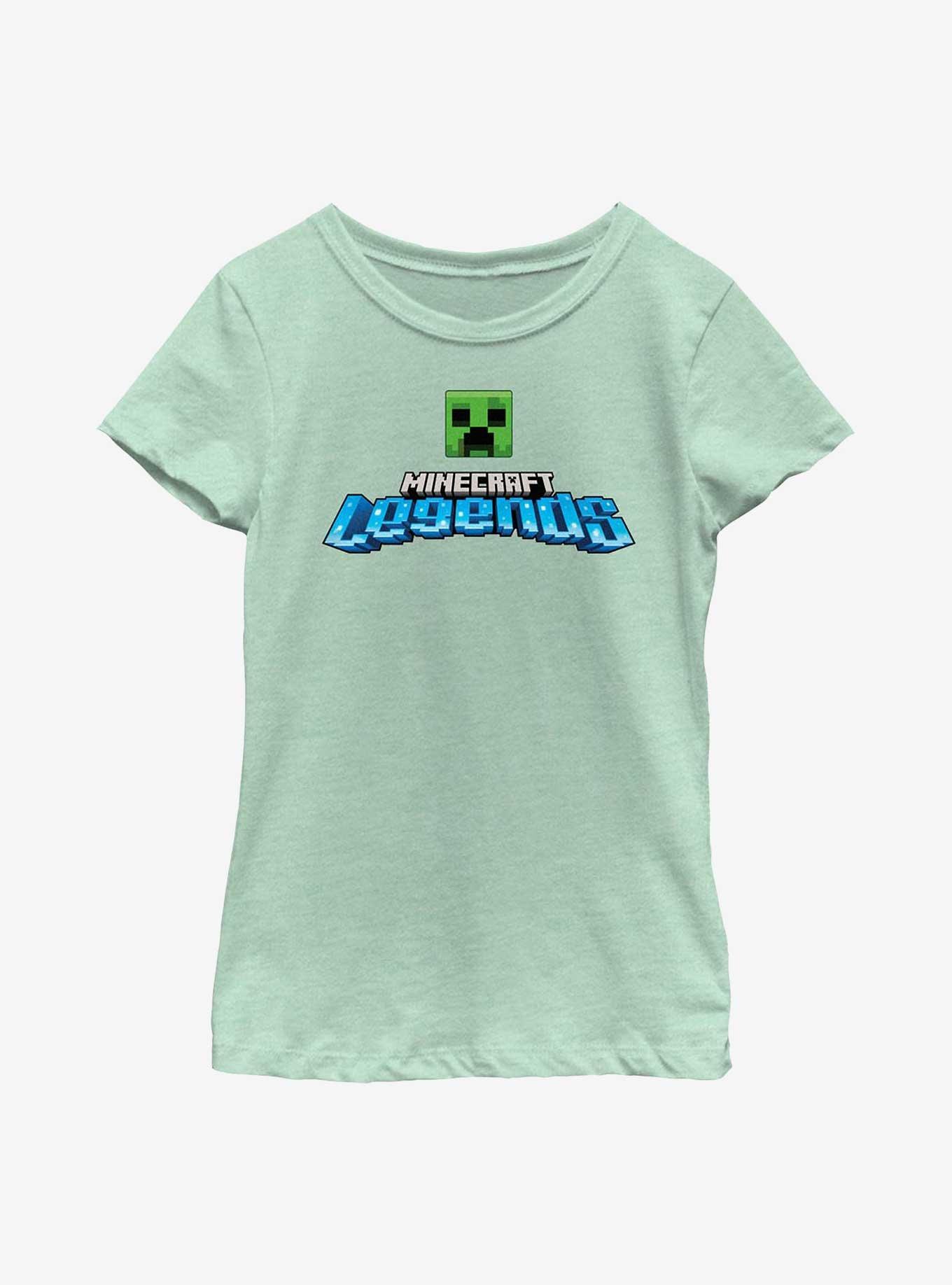 Minecraft Legends Logo Creeper Head Youth Girls T-Shirt, , hi-res