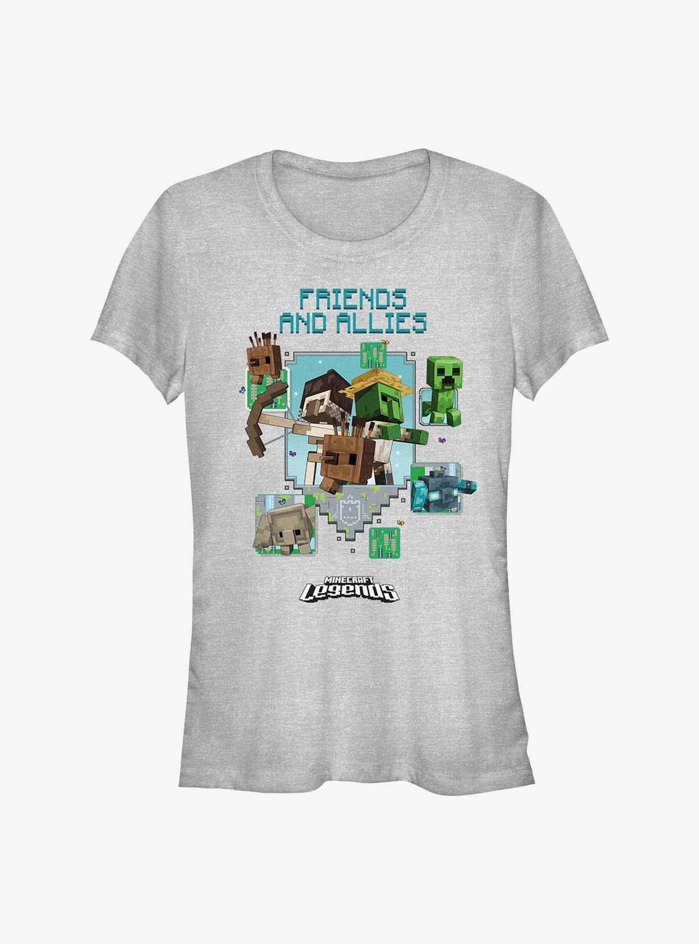 Minecraft Legends Friends And Allies Official Logo Long Sleeve T-Shirt