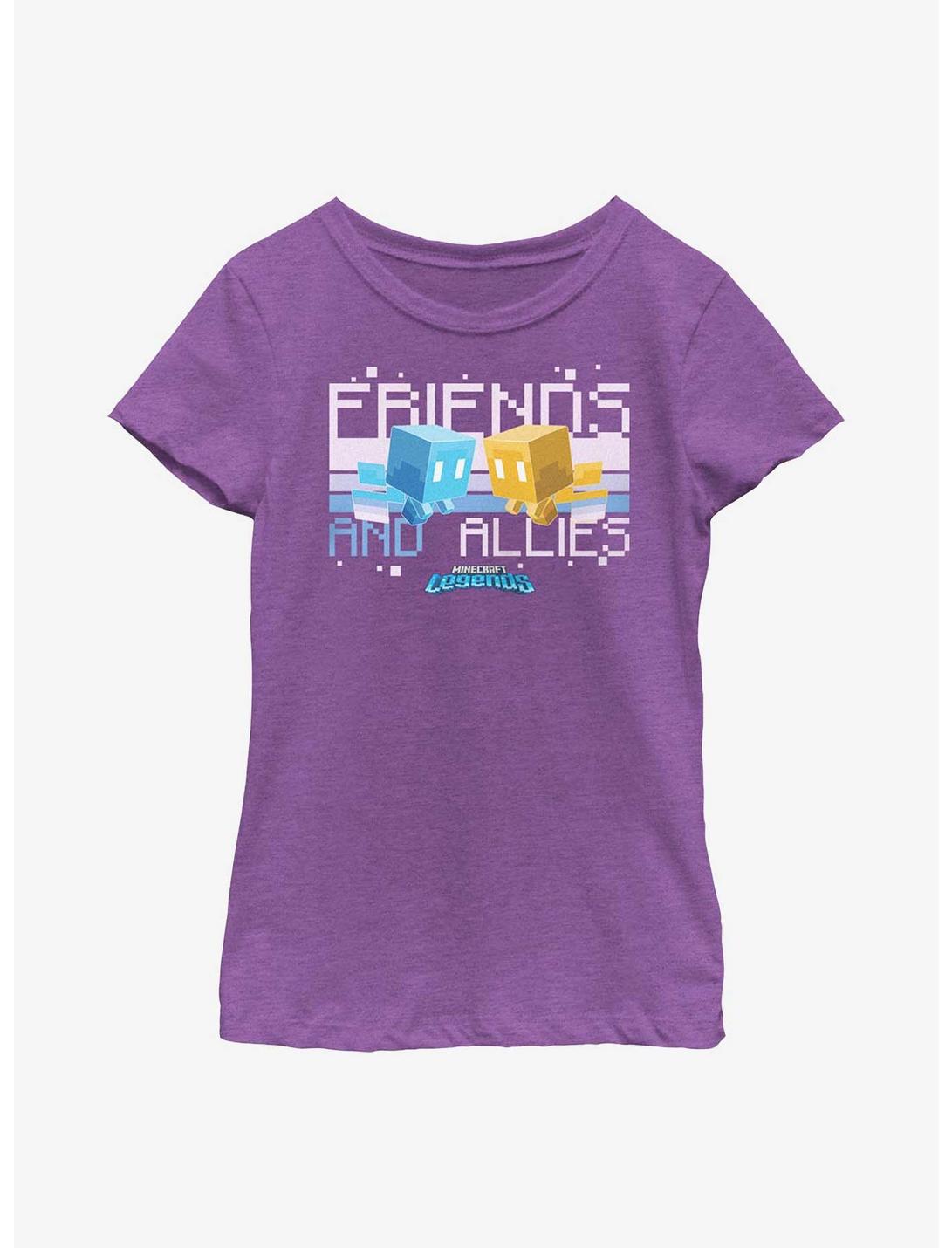 Minecraft Legends Friends And Allies Youth Girls T-Shirt, PURPLE BERRY, hi-res