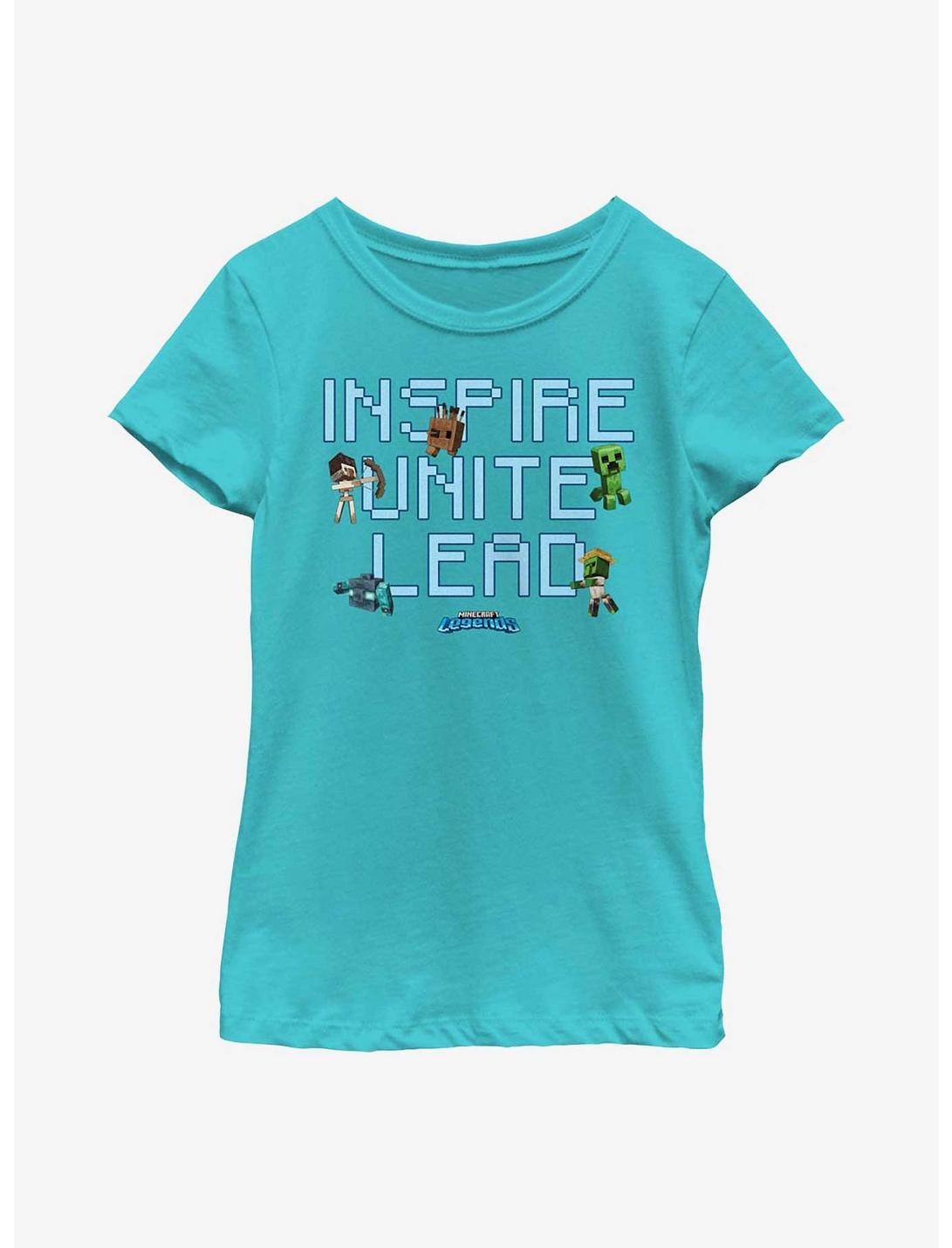 Minecraft Legends Inspire Unite Lead Youth Girls T-Shirt, TAHI BLUE, hi-res