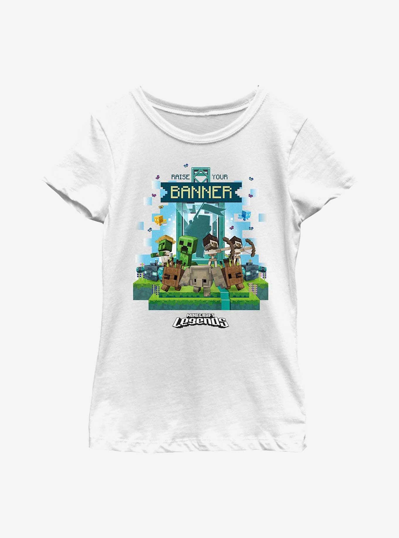 Minecraft Legends Raise Your Banner Youth Girls T-Shirt, , hi-res