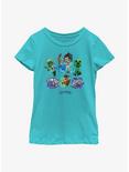 Minecraft Legends Watercolor Mobs Youth Girls T-Shirt, TAHI BLUE, hi-res
