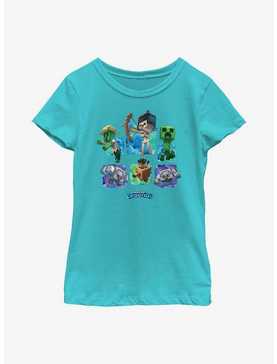 Minecraft Legends Watercolor Mobs Youth Girls T-Shirt, , hi-res