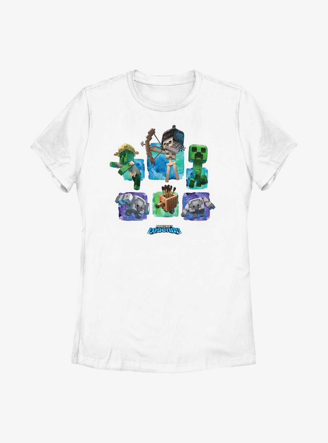 Minecraft Legends Watercolor Mobs Womens T-Shirt, , hi-res