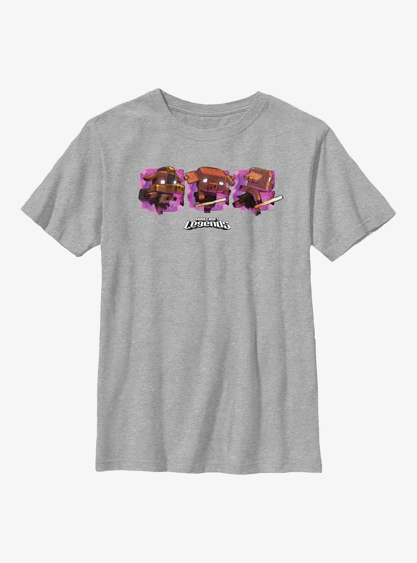 Minecraft Legends Watercolor Piglins Youth T-Shirt, , hi-res