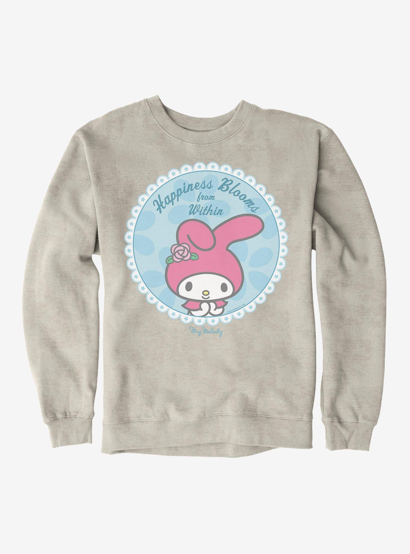 My Melody Happiness Blooms From Within Sweatshirt, OATMEAL HEATHER, hi-res