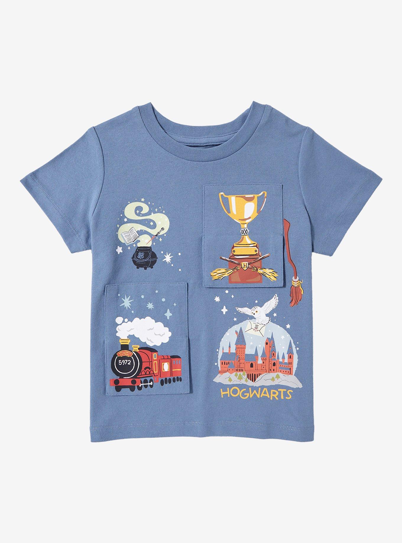 Harry Potter Hogwarts Toddler Flip T-Shirt — BoxLunch Exclusive, STEEL BLUE, hi-res