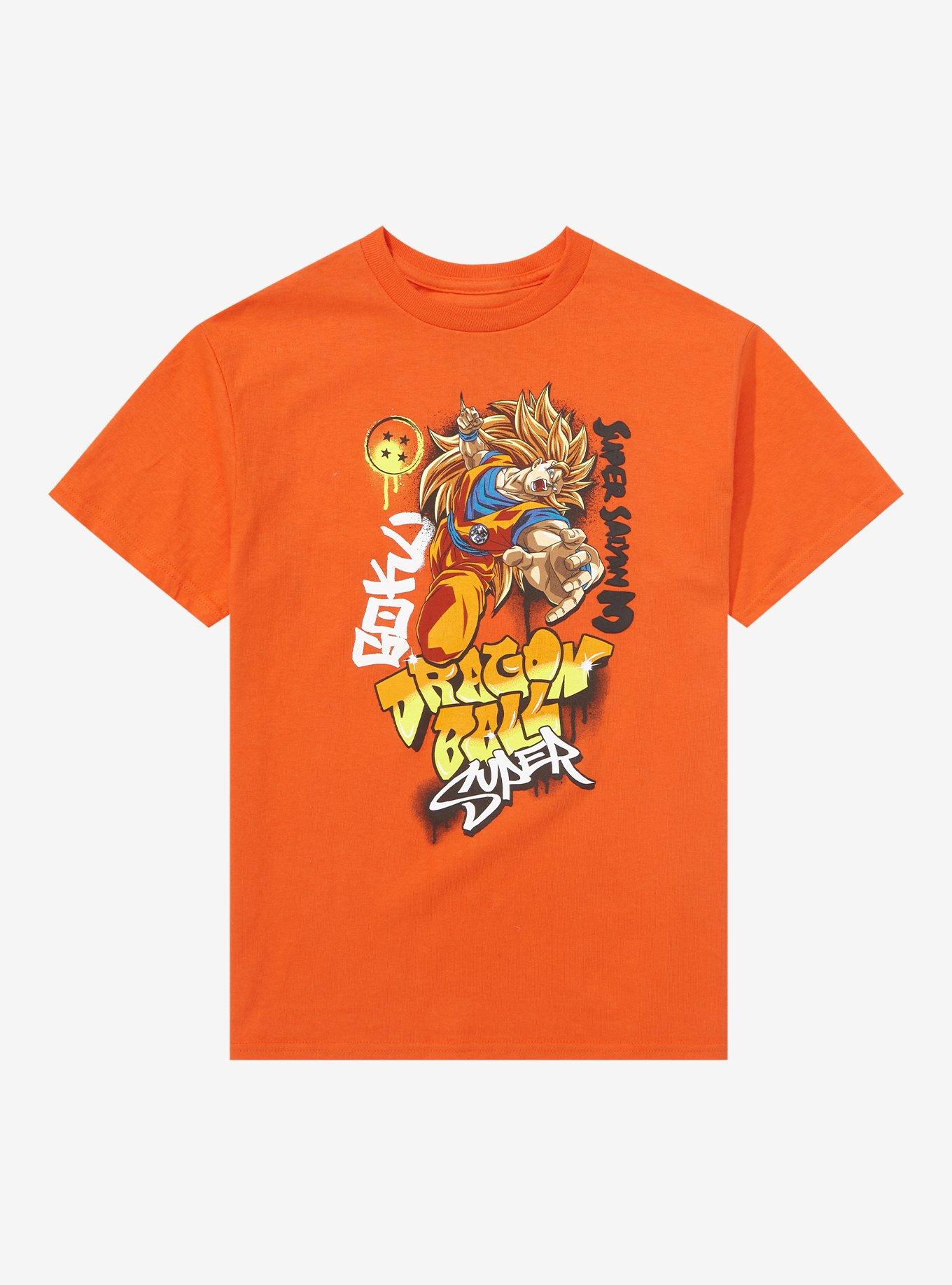 Dragon Ball Super Goku Graffiti Youth T-Shirt - BoxLunch Exclusive, ORANGE, hi-res