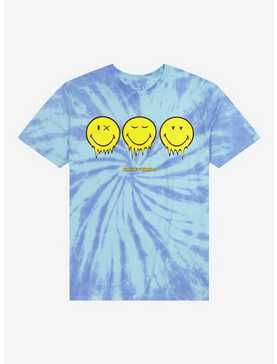 SMILEY® Dripping Faces Tie-Dye Boyfriend Fit Girls T-Shirt, , hi-res