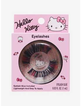 Hello Kitty Pink & Black Faux Eyelashes, , hi-res