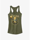 The Legend of Zelda: Tears of the Kingdom Zelda Badge Girls Tank, MIL GRN, hi-res