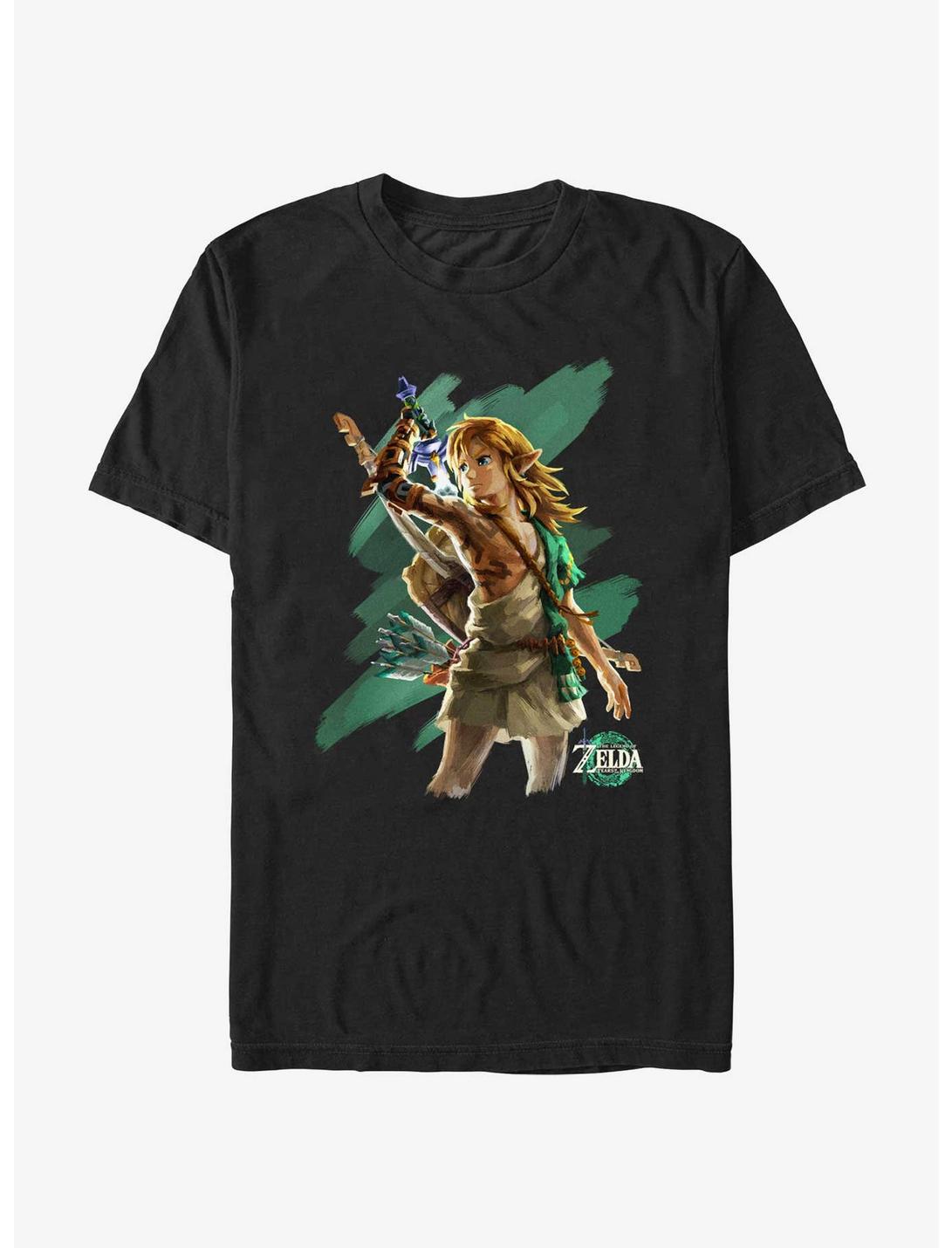 The Legend of Zelda: Tears of the Kingdom Hero Link T-Shirt, BLACK, hi-res