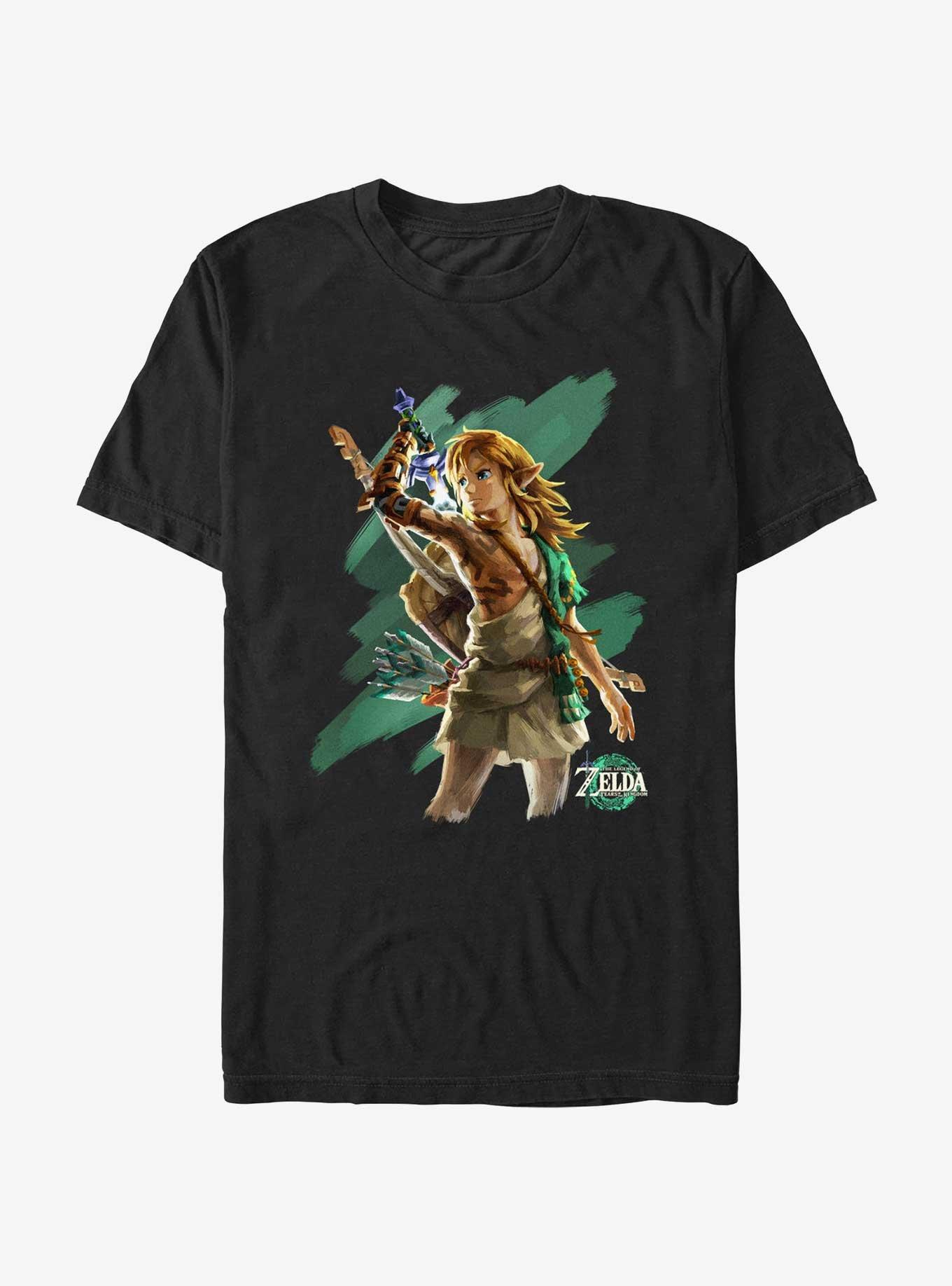 The Legend of Zelda: Tears of the Kingdom Hero Link T-Shirt, BLACK, hi-res