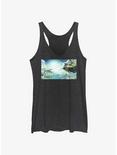 The Legend of Zelda: Tears of the Kingdom Scenic Poster Womens Tank Top, BLK HTR, hi-res