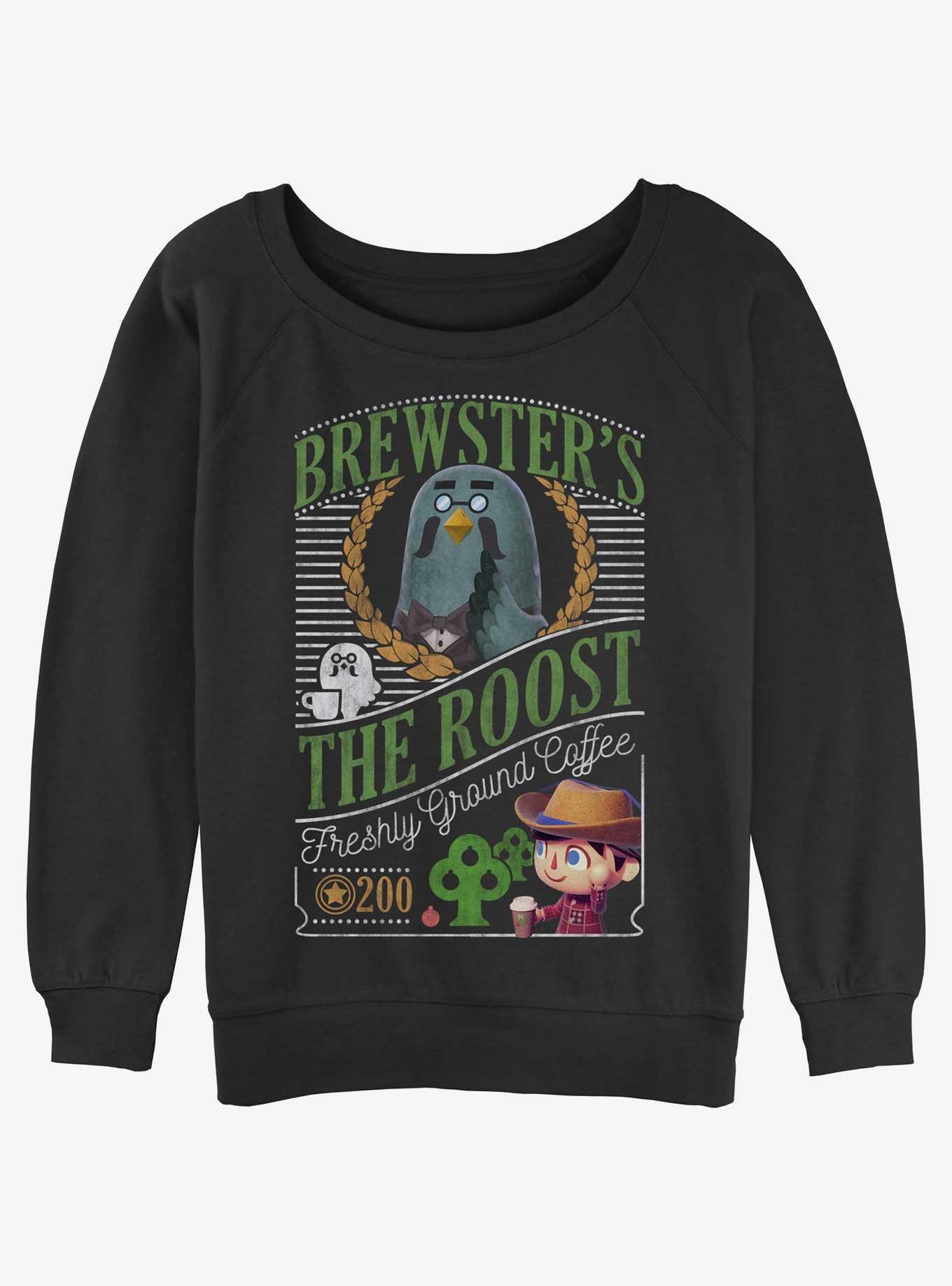 Nintendo Animal Crossing Brewster's Cafe Womens Slouchy Sweatshirt, , hi-res