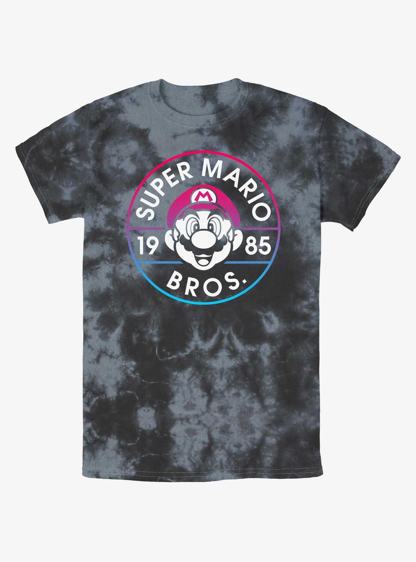 Nintendo Mario 1985 Classic Badge Tie-Dye T-Shirt, , hi-res